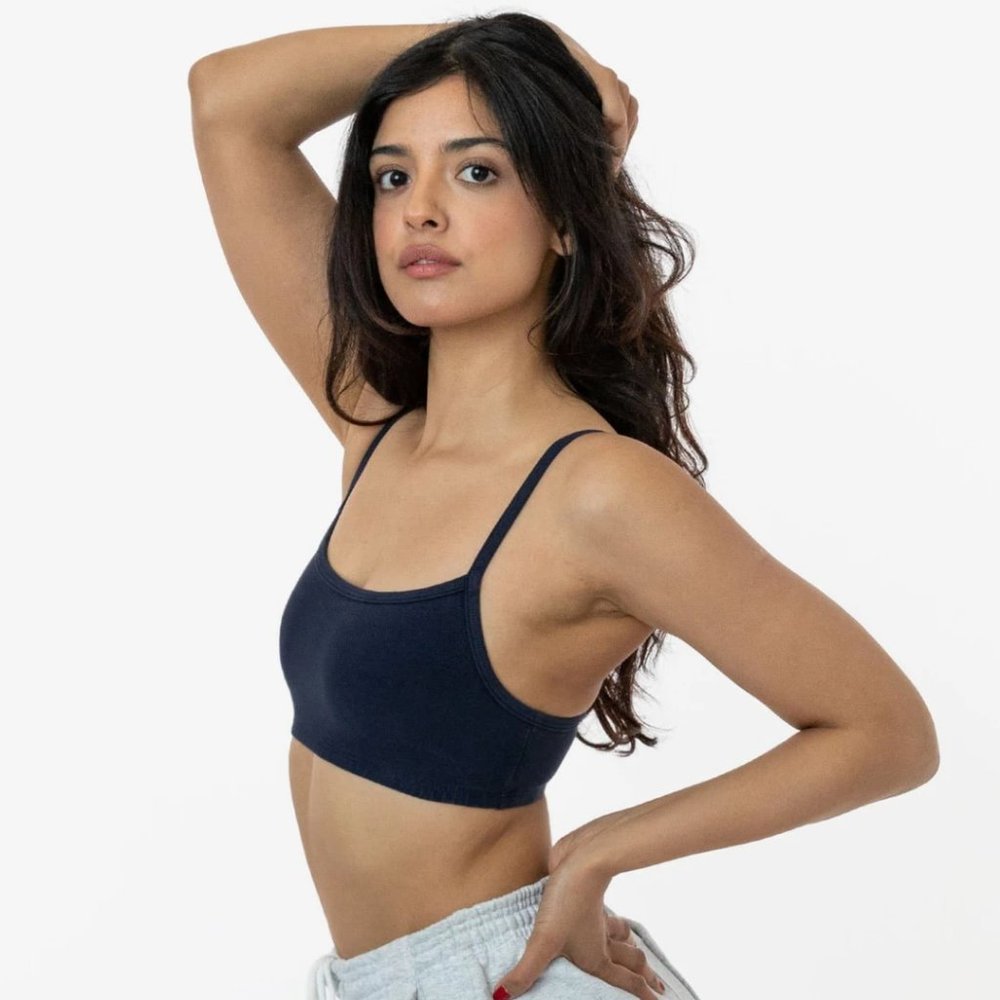 Los Angeles Apparel Garment Dye Basic Bralette - Black
